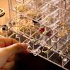 120 Grids Transparent Organizer Box Plastic Nail Art Storage Box Jewelry Storage Box  Bathroom