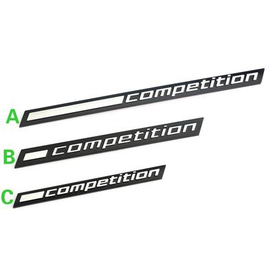 1X COMPETITION Bar Underlined Emblem for B/M/W Thunder Edition M1 M3 M4  M6  M8 X3M X5M X6M Car Trunk Sticker