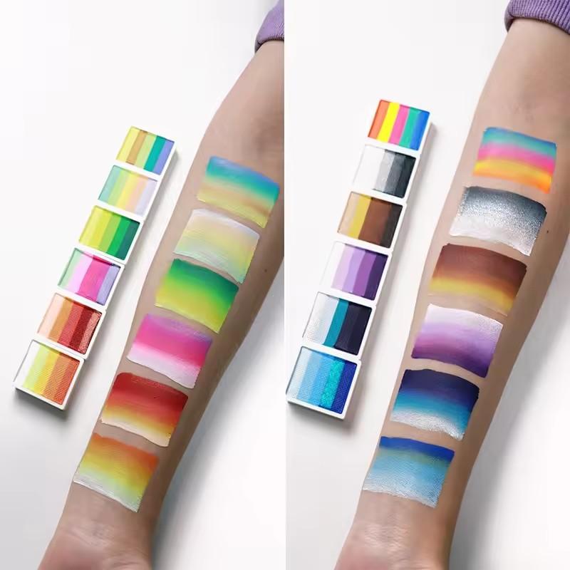 Facial Water-Soluble Body Painting Face Makeup Palette for Kids Adults Stage Halloween Cosplay Party Art Supplies Makeup Kit