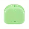 Portable Colored Fake Teeth Storage Boxes Tooth Retainer Mouth Guard Denture Storage Plastic Box Oral Household Hygiene Supplies.