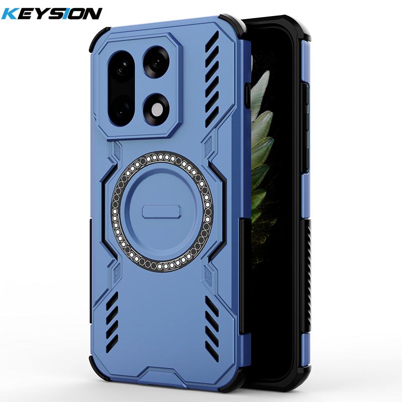 KEYSION Hollow Heat Dissipation Case for OnePlus 15 5G Silicone+PC Magnetic Cooling Shockproof Phone Cover for One Plus 1+ 15 5G