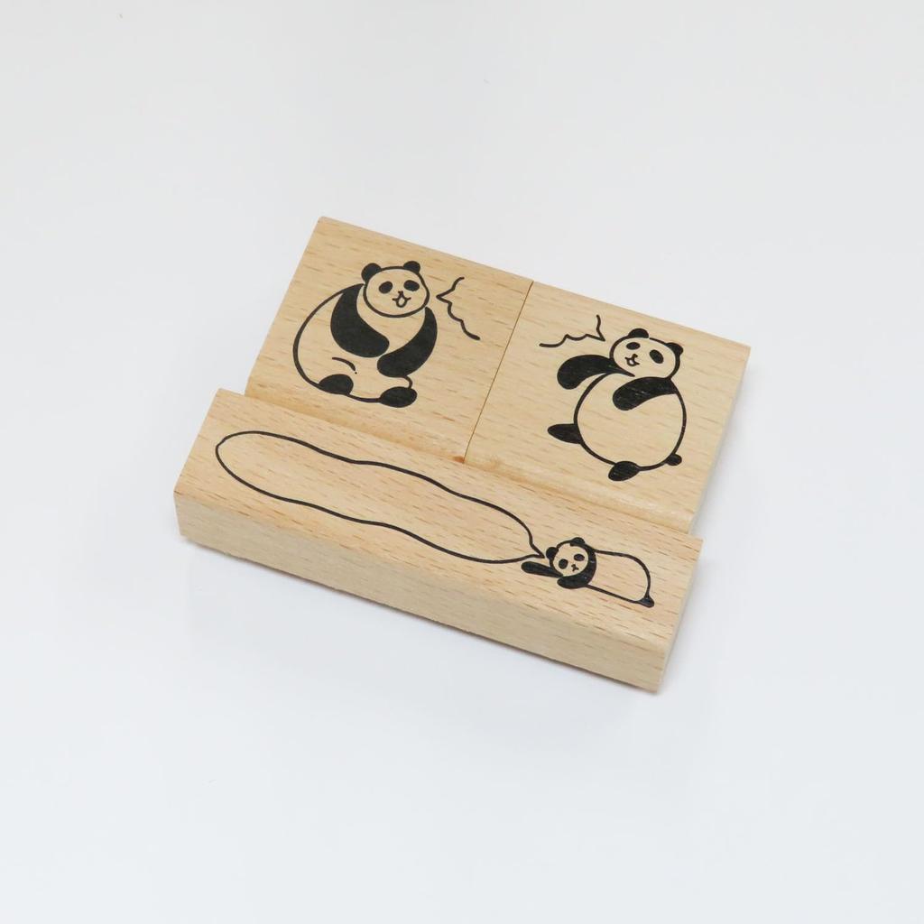 Taiyo Tomar Panda Rubber Stamps (3-Pack) RT-panda-S08