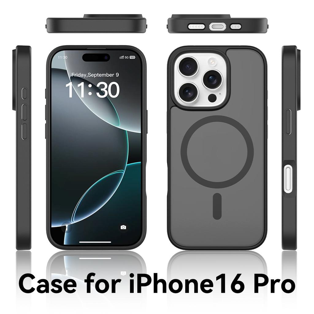 Matte Magnetic Case for Magsafe iPhone Air 17E 17 E 16E 16 Pro Max 15 Plus 14 13 12 Mag Safe Frosted Translucent Silky Touch Anti-stain Phone Cover