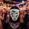 Lightweight Glitter Face Mask Halloween Disco Ball Mask, Breathable Mirror Mosaic Masquerade, Shiny Effect Party Costume for Dance Performance,