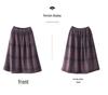 In-Stock Autumn 2025 Women's Warm A-line Woolen Plaid Mid-length Skirt