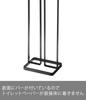 Yamazaki Toilet Paper Stand with Tray, Black, Approx. W16 X D12 X H52cm, Tower Toilet Storage Shelf, 7740