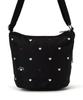 MINI BUCKET SHOULDER Heart EMB BAG/1237/Red/White