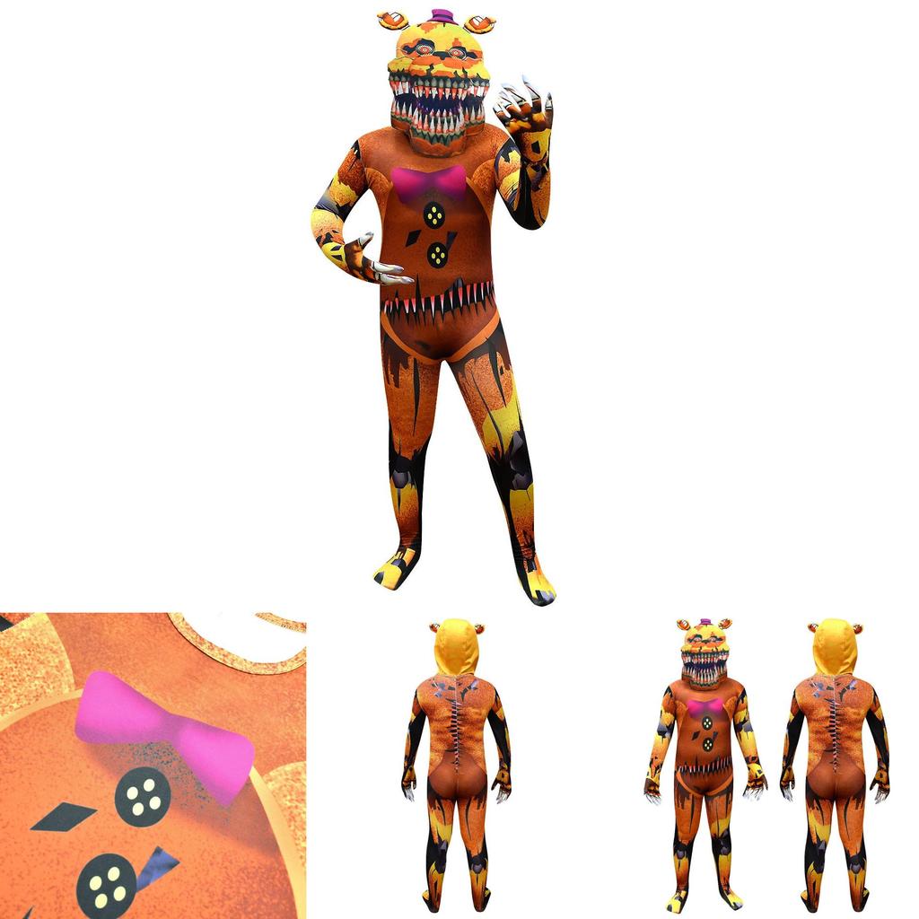 Five Nights At Freddy's Cosplay Costume For Kids Soft Milk Silk Fabric Siamese Suit Halloween Masquerade Suit