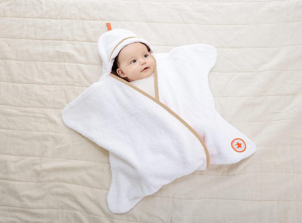 Tuppence Crumble Afghan Star Wrap Splash Club Starsnug months Linen & Star-Shaped 0-4
