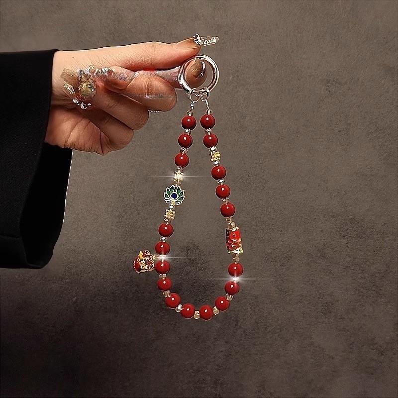 Classic Phone Lanyard With Water Crystal Beads For Men Women