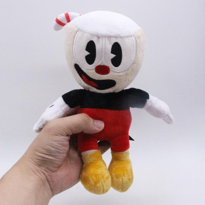 25cm Game Cuphead Plush Toy Mugman Soft Plushie Toy Anime Cartoon Stuffed Dolls Toys for Children Kids Birthday Christmas Gifts
