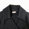 MAX&Co./100% Cotton Short Pea Coat/42/Women’s M/Navy/Center Vent/Simple Design(USED)