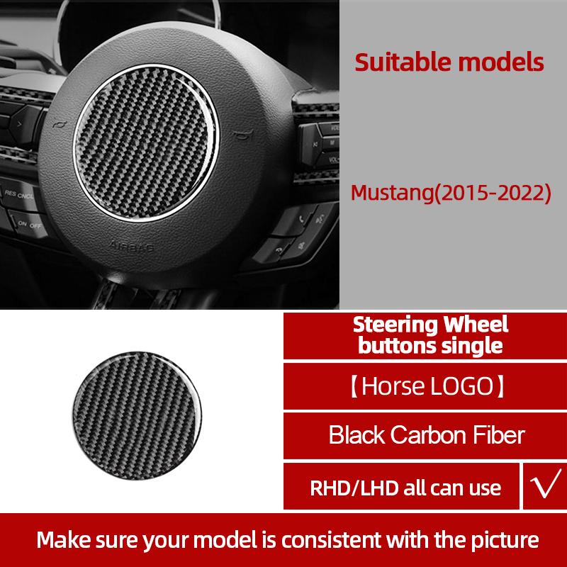 Real Carbon Fiber For Ford Mustang 2015-2022 Center Console Gear Shift Panel Trim Cover Tuning Stickers Car Interior Accessories