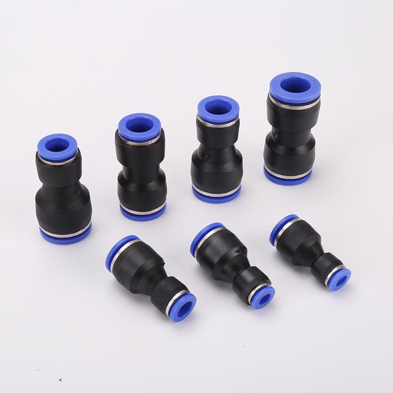 Straight Push-in Pneumatic Air Hose Connector (PU-6/8/10/12/14)