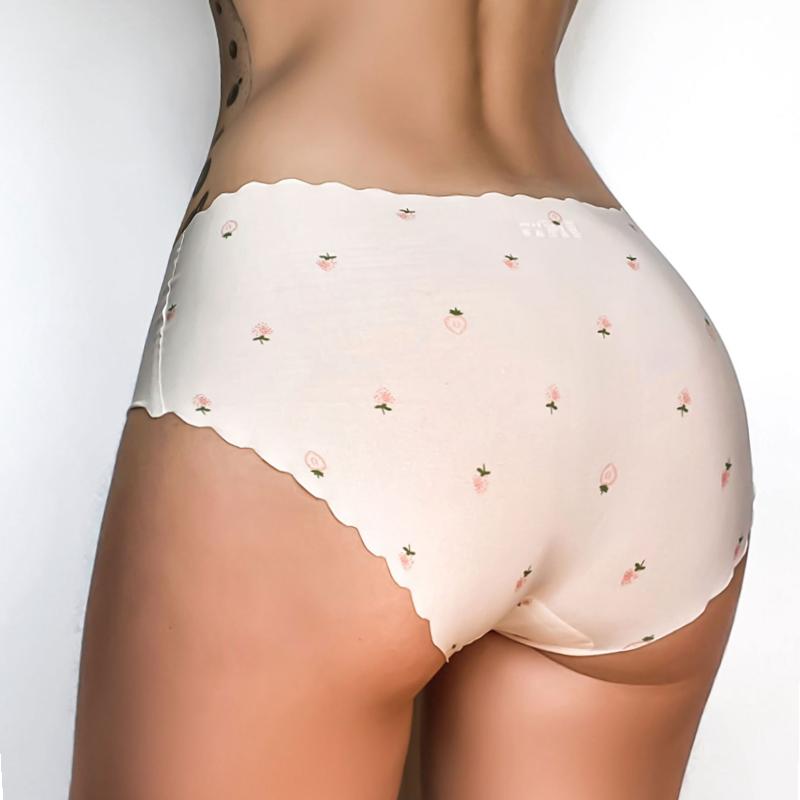 Women's Seamless Ice Silk Panties Ultra-thin Summer Underwear Bikini Underwear Panty Briefs Knickers Underwears