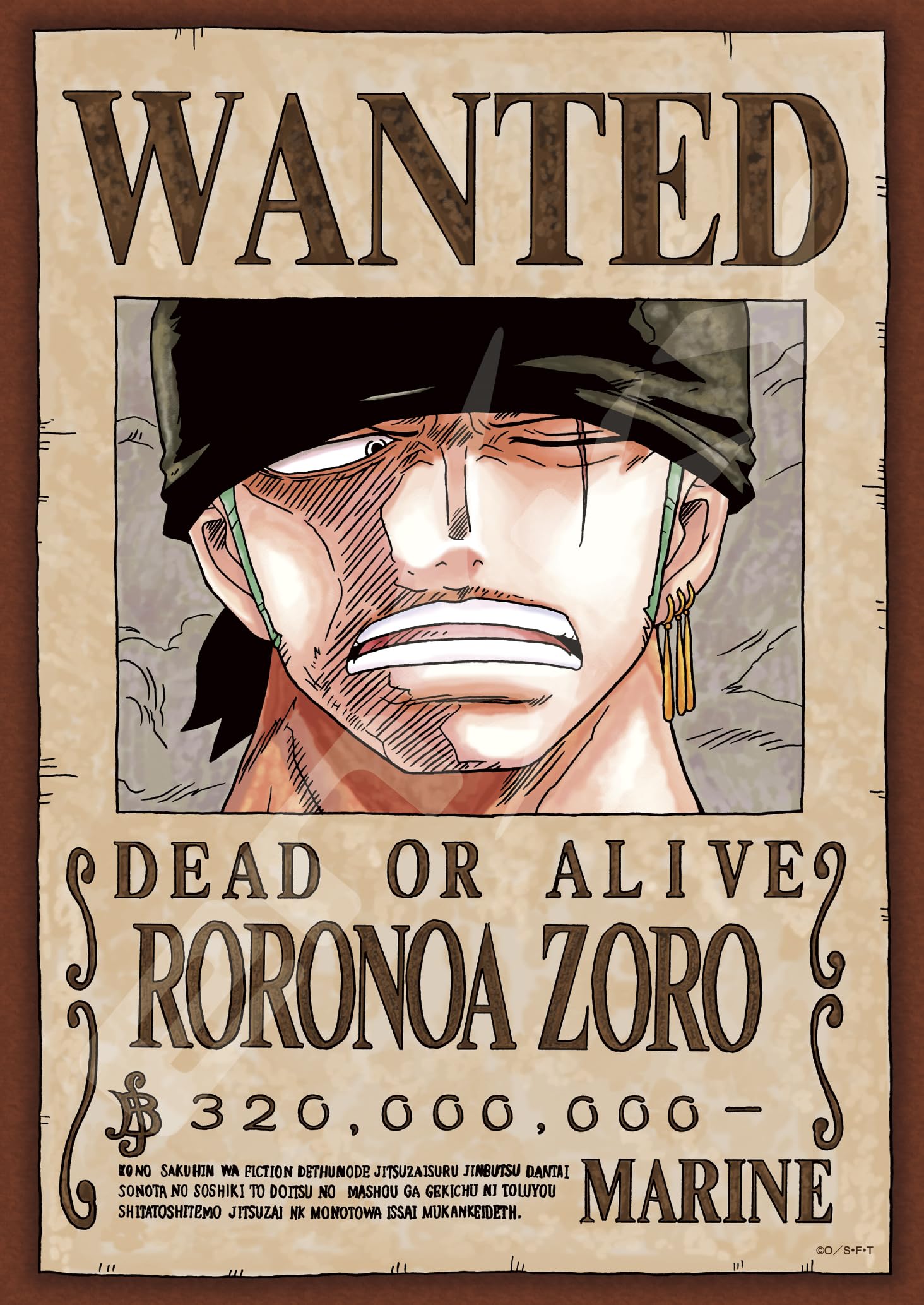 

ENSKY 208-Piece Jigsaw Puzzle One Piece Wanted Poster Roronoa Zoro (18.2 x 25.7 cm)
