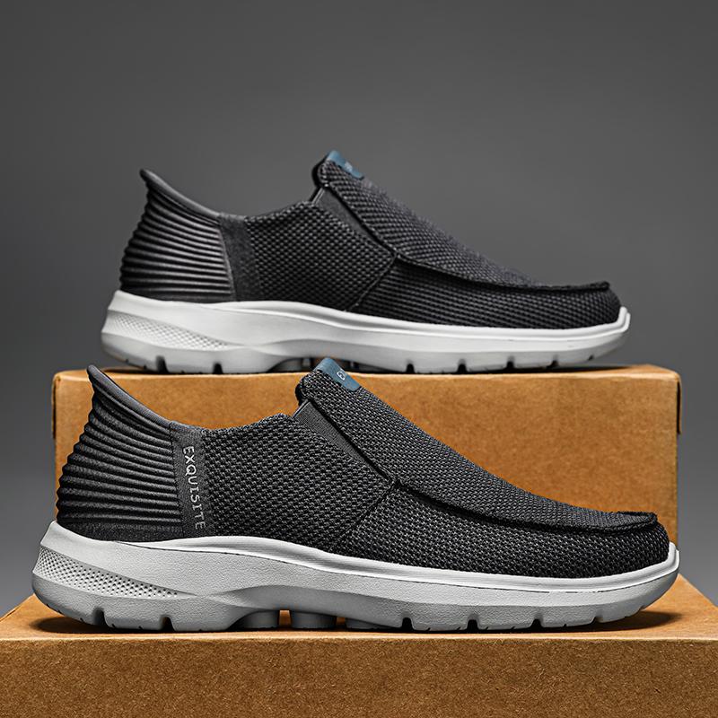 Fashion Hot Sale Men Casual Shoes Slip on Canvas Shoes Comfortable Walking Flats for Man Non Slip Soft Loafers Moccasins Summer Sneakers