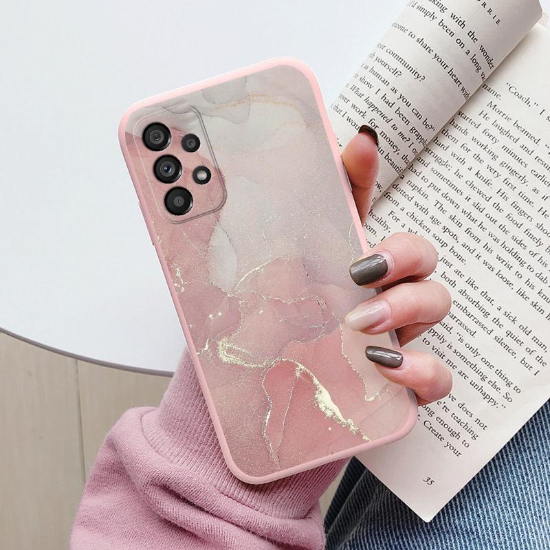 Case For Samsung Galaxy A53 5G A 53 Back Cover Protective Silicone Funda Fashion Marble Stone Texture Coque For Samsung A53 Capa
