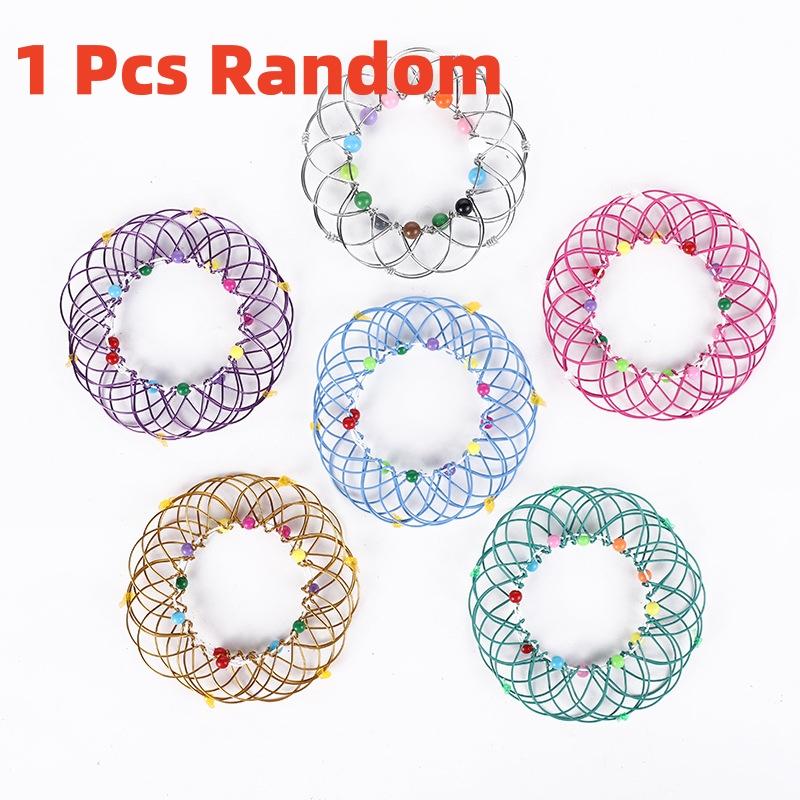 Adult Children Anti-Stress Toy Mandala Decompression Variety Flower Basket Thirty-Six Softened Steel Ring Fidget Puzzle Gift