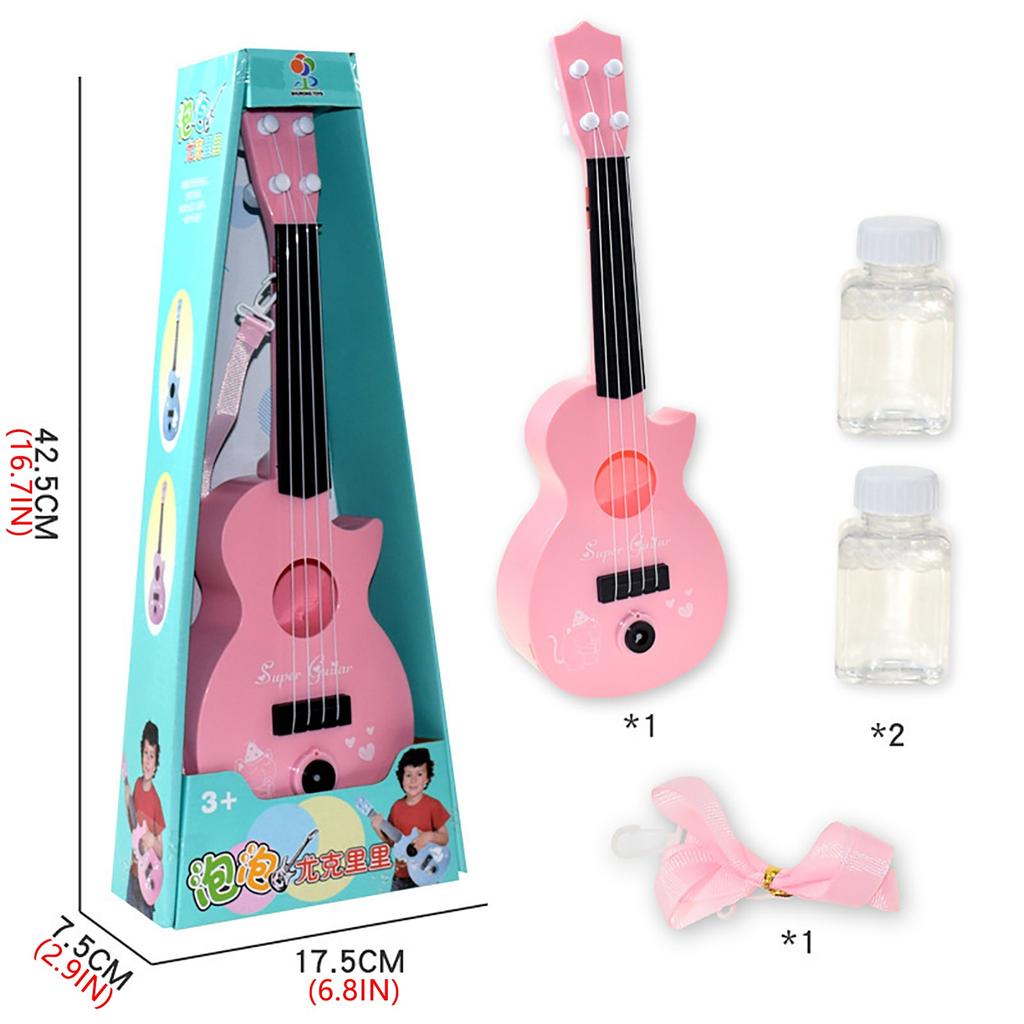 Dětská kytarová hračka pro začátečníky na ukulele může hrát Net Red Bubble Machine 100ML