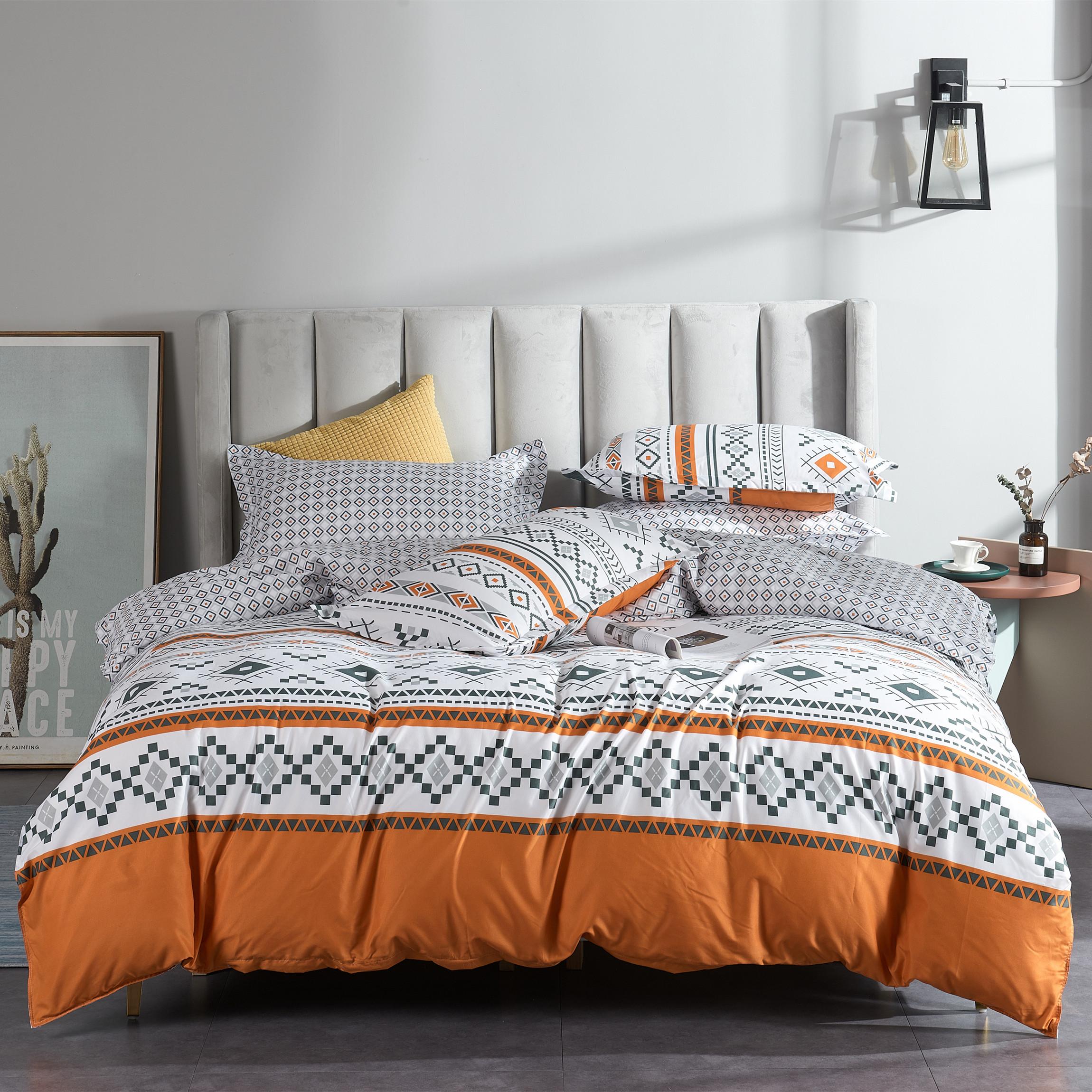 

Bohemian Exotic Floral Duvet Cover Set Boho Colorful Vintage Stripe Print Bedding Set Luxury Soft Geometric Pattern Quilt Cover US King(264*228cm)3pcs