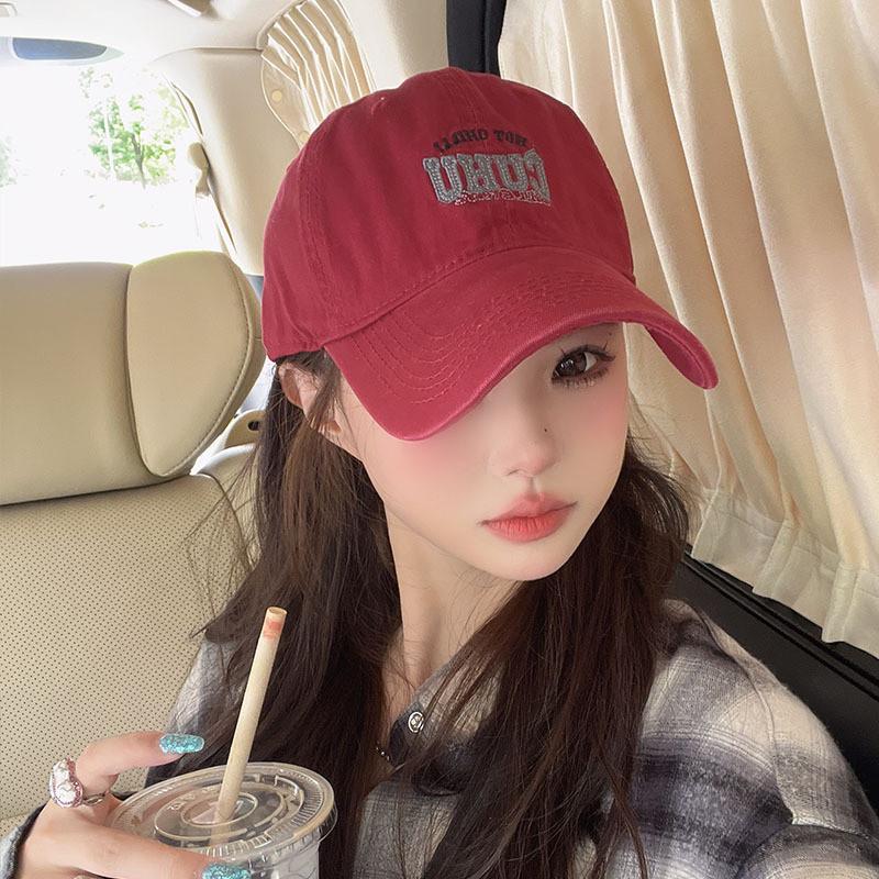 Cihu Cotton Baseball Cap With Embroidered Letters For Outdoor Casual Wear