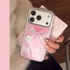 Gilded Pink Bow Electroplated Phone Case for iPhone 17 Pro Max, Apple 16 Compatible, Small Horse Design