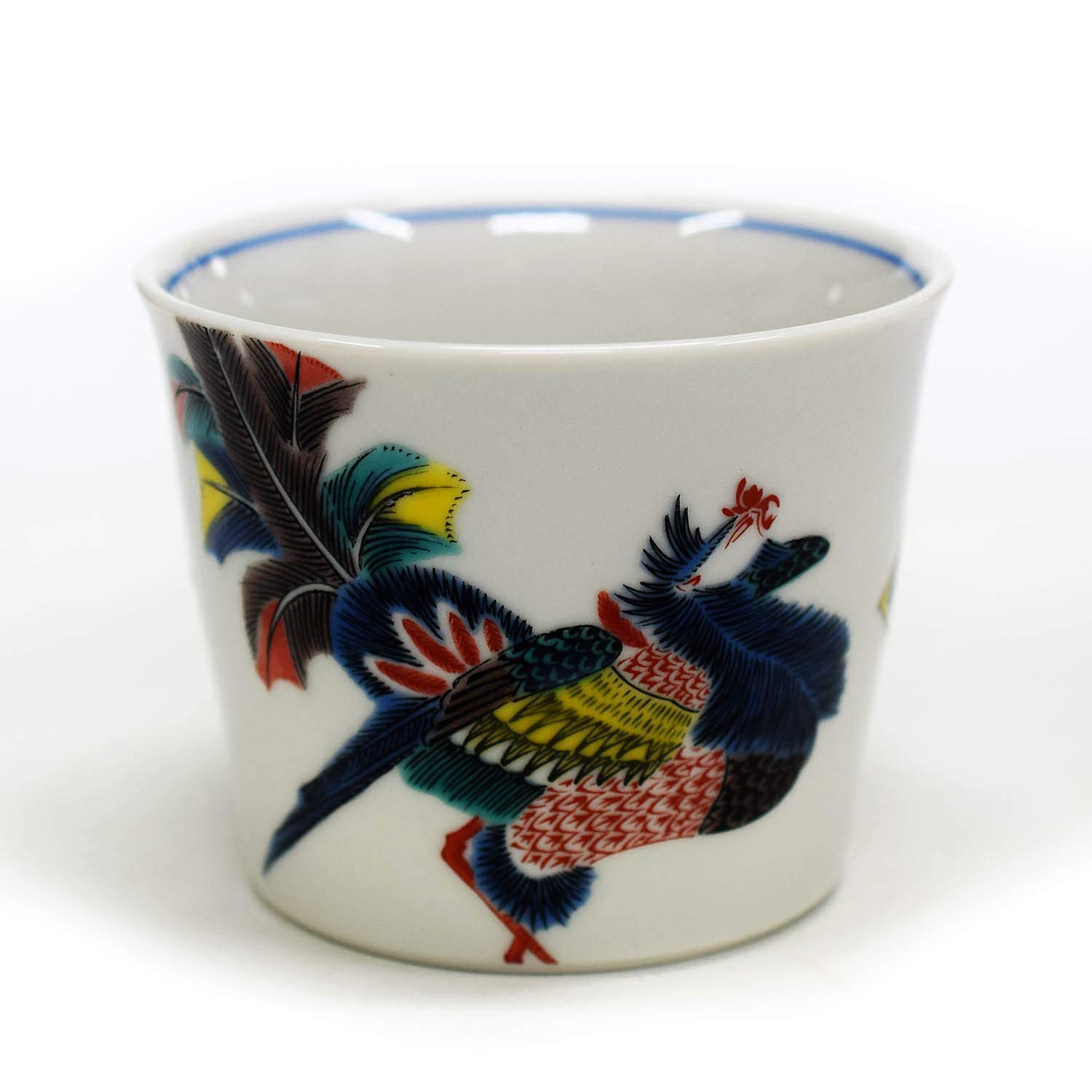 

Waza no Kura Stylish Kutani Ware Soba Choko (Soba Cup) with Overglaze Phoenix Design, High-Quality Ceramic, Made in Japan