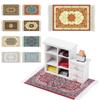 1/12 Dollhouse Carpet Multicolor Miniature Weaving Rug Gift Mini Floor Coverings
