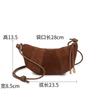 Genuine leather women's bag 2025 new vintage frosted cowhide dumpling bag, high-end fashion versatile shoulder bag and crossbody bag