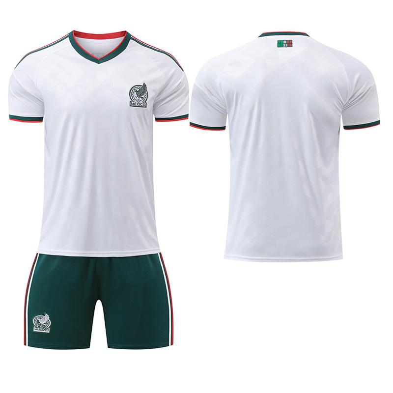 2526 World Cup Mexico Away Football Jersey No. 14 Jersey, White 9 Raul 22 Lozeno Correct Set