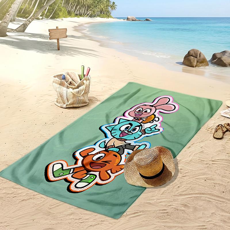 Erstaunliche Welt von Gumball Strandtuch, Weiches Saugfähiges Schnelltrocknendes Handtuch für Strand Pool Schwimmen Reisen Zuhause