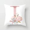 Sweet Pink Pillowcase Decoration 26 Letters Pillowcase Pillowcase Car Cushion Cover Home