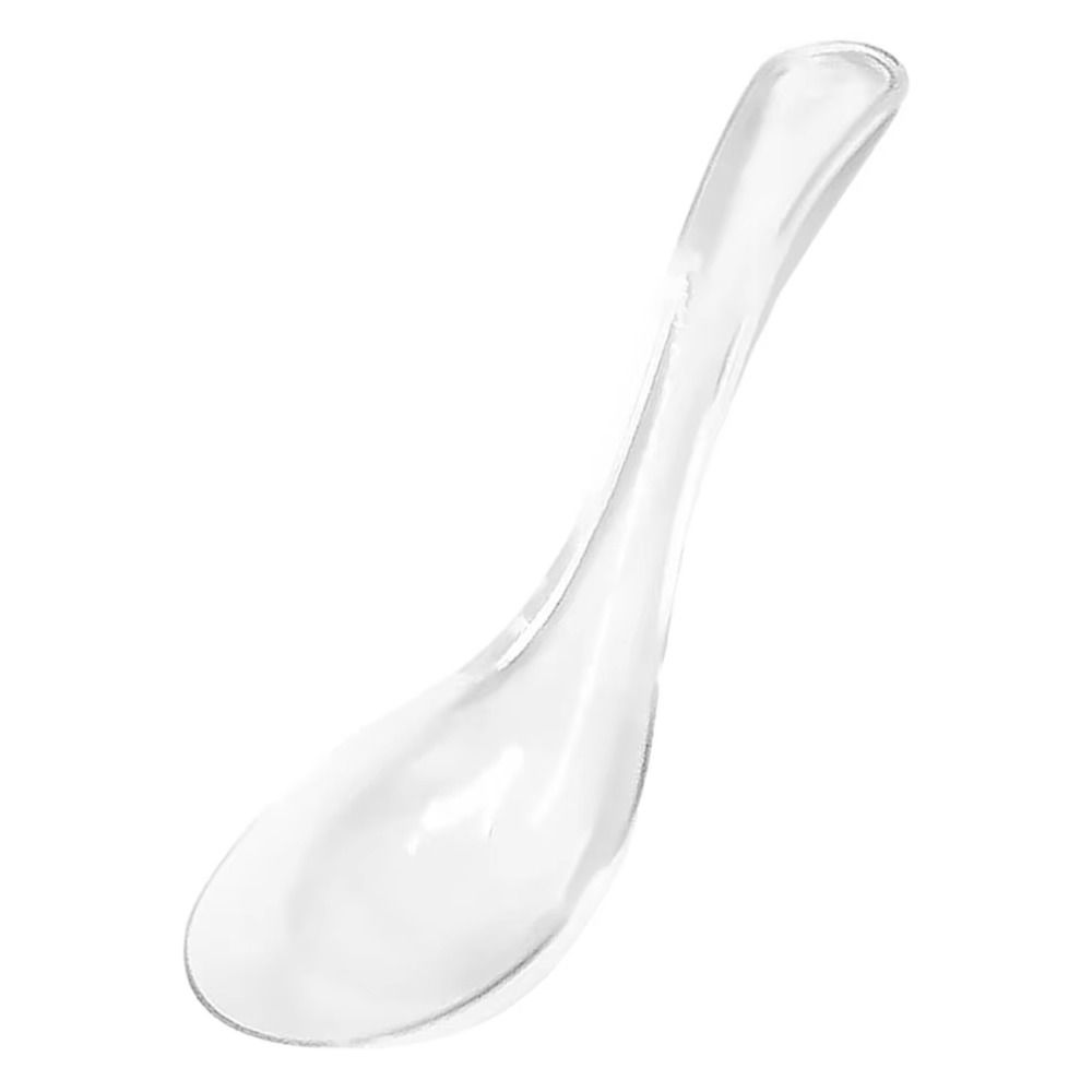 Exquisite Crystal Glass Spoon Transparent Dessert Teaspoons Serving Spoons Restaurant