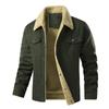 Autumn and Winter Multi-pocket Fleece Men's Jacket Thermal Fleece Cotton Nylon Overcome Cotton Coat