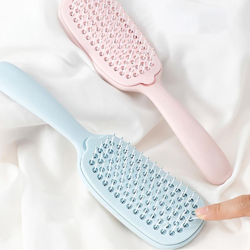 Soft Bristles Hair Comb for Scalp Massaging and Styling Curly Detangler Hairbrush Suitable for Travel and Home Use