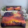 "Sunset Wolf Landscape Decor Set" Soft Comfortable Duvet Cover Bedding Set Included 1*Duvet Cover & 2*Pillowcases Gift
