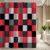 A Bathroom Shower Curtain, Puzzle Competition, Red Festive Shower Curtain, Includes 12 Hooks, 70.87*70.87inch Bathroom Window