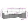 VidaXL Garden Lounge Set with Cushions 5 Pcs, Patio Sofas, Patio Furniture Set, Outdoor Furniture, Beige 3225946