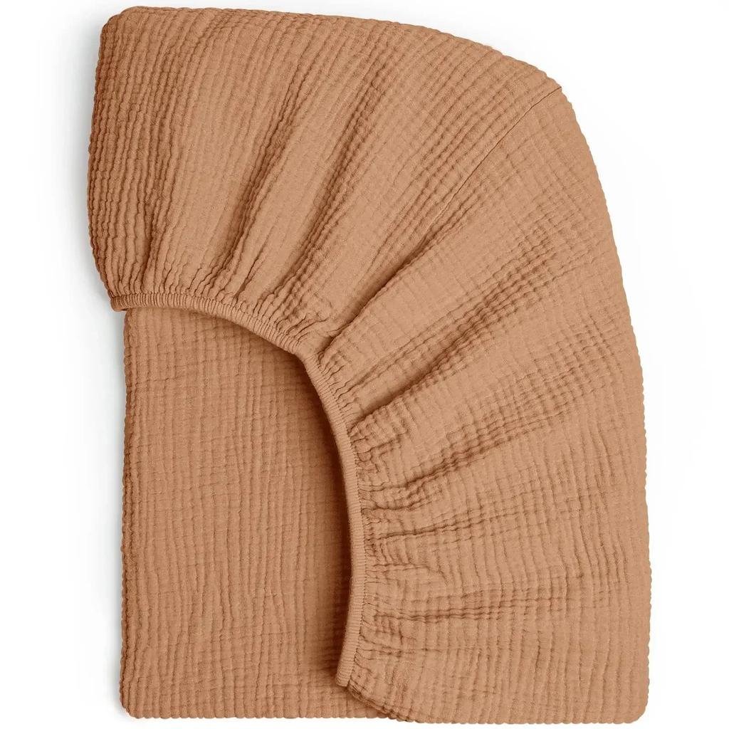 Soft Breathable Muslin Cotton Baby Fitted Sheet Newborn Crib Bed Sheet Universal Solid Color Infants Cradle Flat Sheet