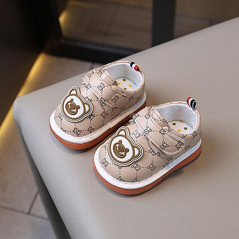 Comfortable Soft New Arrival Baby Shoes Soft-Soled First Walkers with Squeaker for 0-2 Years Old Unisex Toddlers