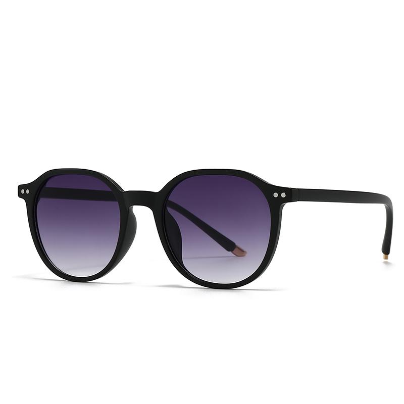 Latest European and American Cross-Border Trendyy Stt Photography Retro Literary Sunglasses Modern Charm Ins Style Round Sunglas