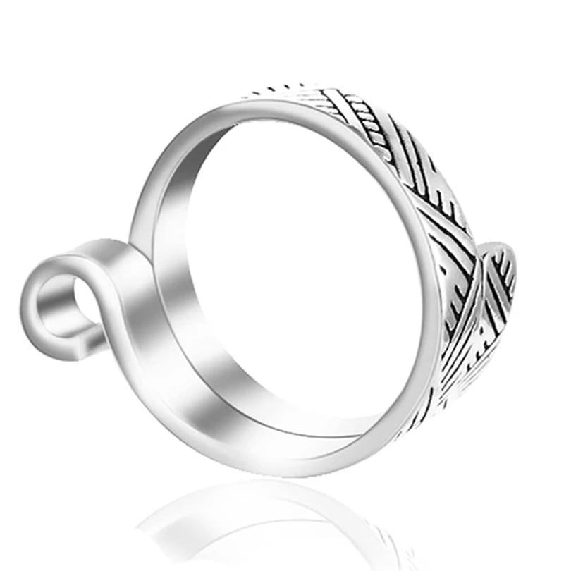 1Pcs Knitting Loop Adjustable Open Ring Webbing Jewelry Crochet Knitting Finger Wear Thimble Yarn Guide Tools Sewing Accessory