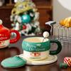 Weihnachtsmann Tasse Kreative Weihnachten Cartoon Keramiktasse Kreativ Paar Niedliche Wassertasse Souvenir