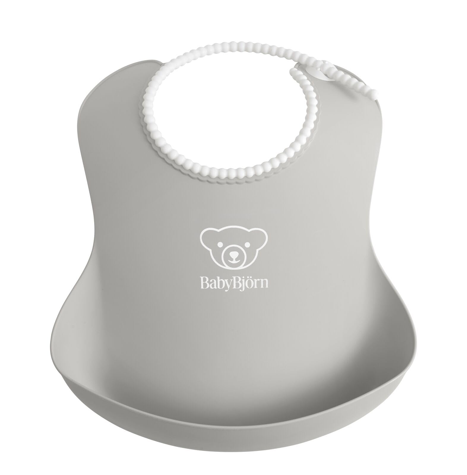 

Baby One Size Fits Infinitely Adjustable Neck Design [BabyBjorn] Bib, Gray, All, Size, Ultra-Lightweight (Only 66g) (Silicone-Free) серый