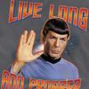 Star Trek: Das Originalserie Herren Live Long and Prosper Spock T-Shirt