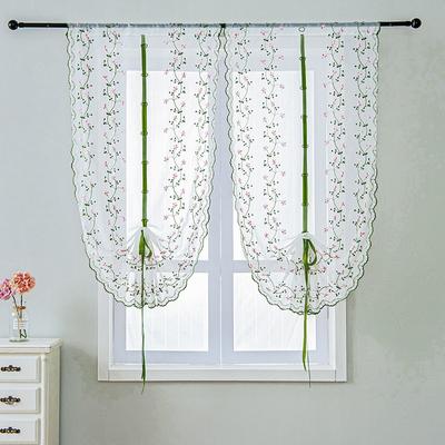 1 adet yatak odası pencere teli Polyester yüzen perde perde pencere perdesi banyo Pastoral tarzı
