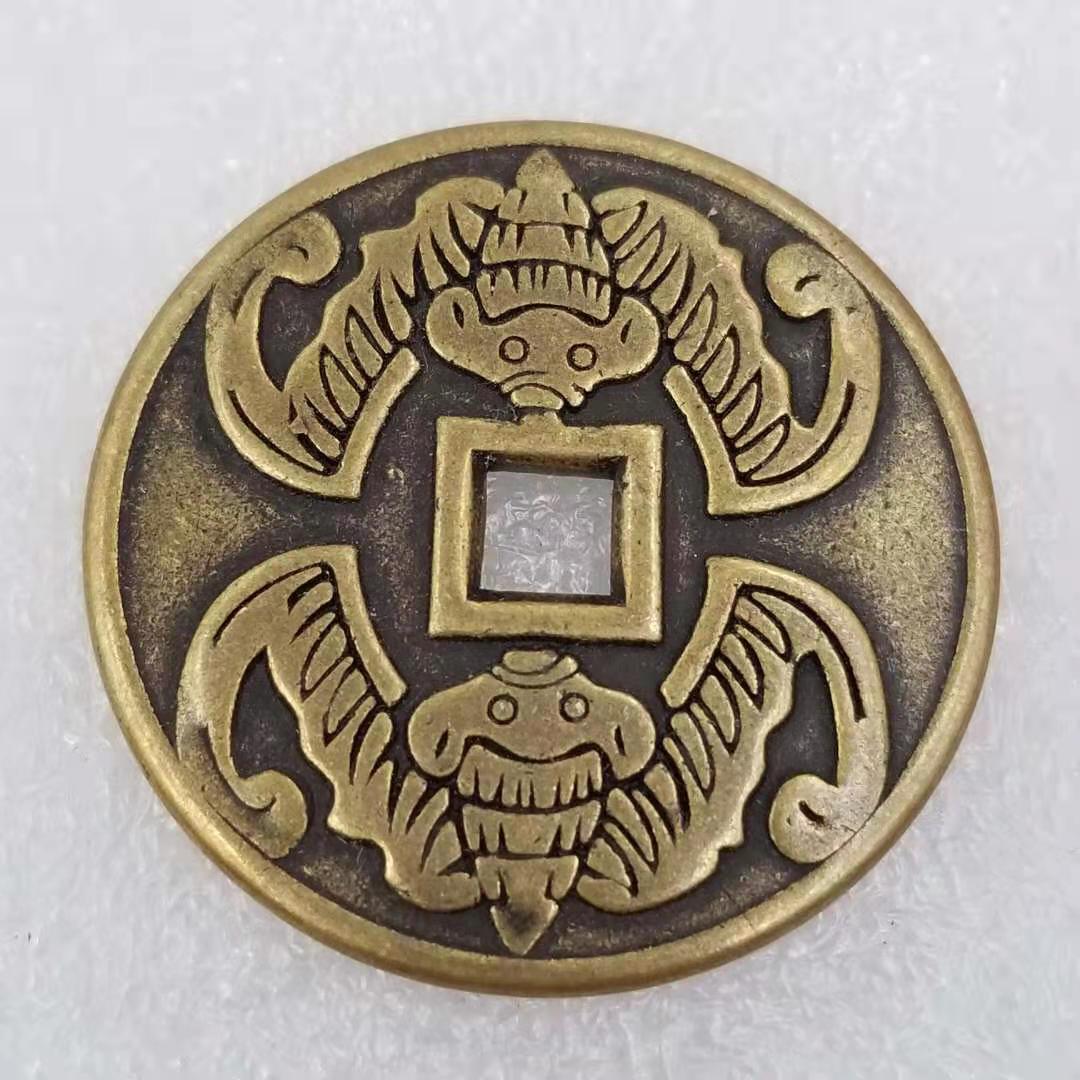 Thickened Brass Antique Craft Coin – 43mm Diameter, 3.0mm Thickness #56 Copper
