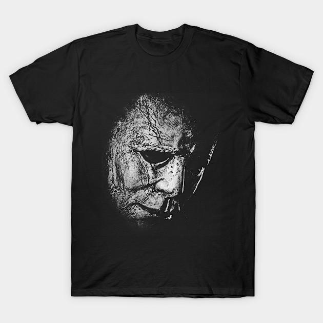 

Men Black Print T-shirt Michael Myers No-Cut Transfer Paper Print Cotton Tshirt - Men s Summer Cotton Graphic Tee S разноцветный