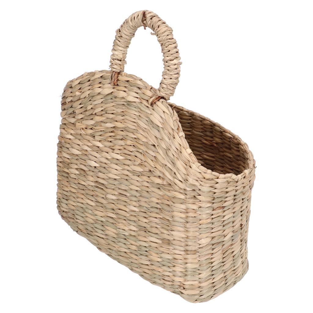 Hanging Basket Seagrass Woven Wall Hanging Storage Basket Organizer for Home Garden Decoration